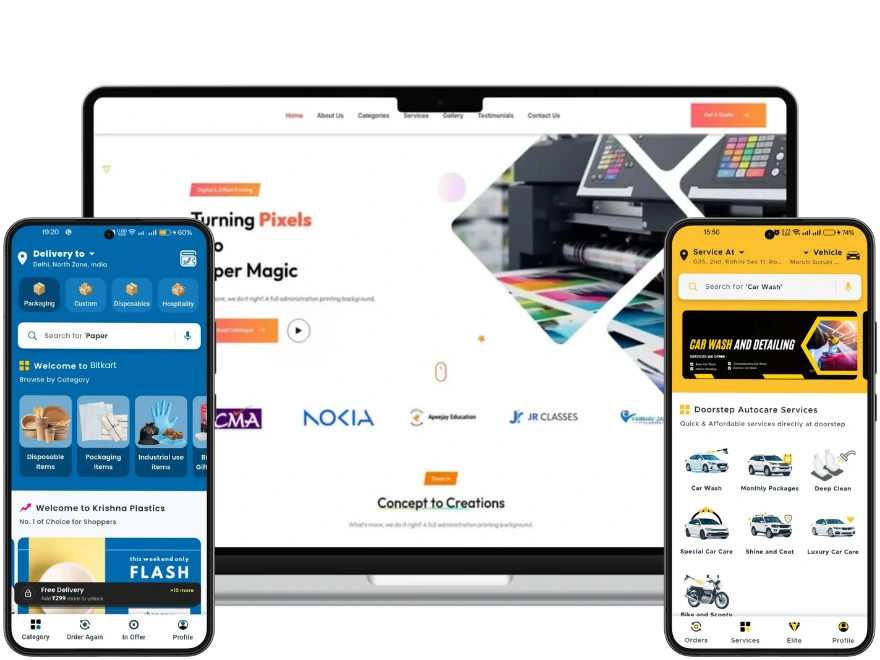 Bitbyte Creations App Development Services - Ecommerce, Service Booking, Real Estate, Taxi Booking Applications